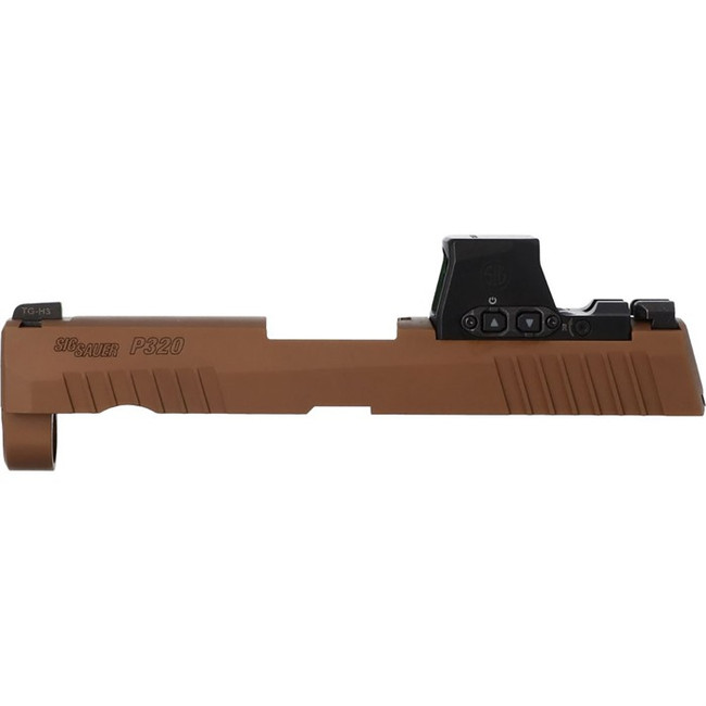 Sig Sauer P320 ROMEO-X 9mm Coyote Brown Assembled Slide with Xray3 Sights