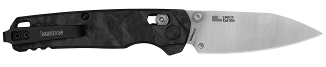 Kershaw 6105CF Bel Air  Folding/Reverse Tanto Plain Blackwash CPM MagnaCut Steel Blade/Bright Nickel Cerakote 6061-T6 Aluminum Handle