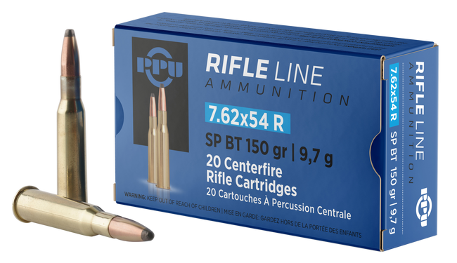 Prvi Partisan PP76254S 7.62x54mmR Soft Point 150 Grain 20 Rounds