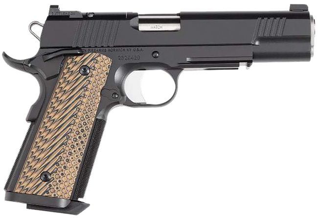 Dan Wesson 01794 Specialist  Full Size Frame 10mm Auto 8+1 5" Stainless Match Grade Barrel, Black Duty Optics Ready/Serrated Steel Slide, Black Duty Steel Frame w/Picatinny Rail, Black/Brown G10 Grip