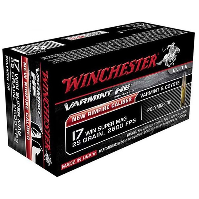 Winchester Super X 17 WSM Jacketed Hollow Point 25 Grain 50 Rounds