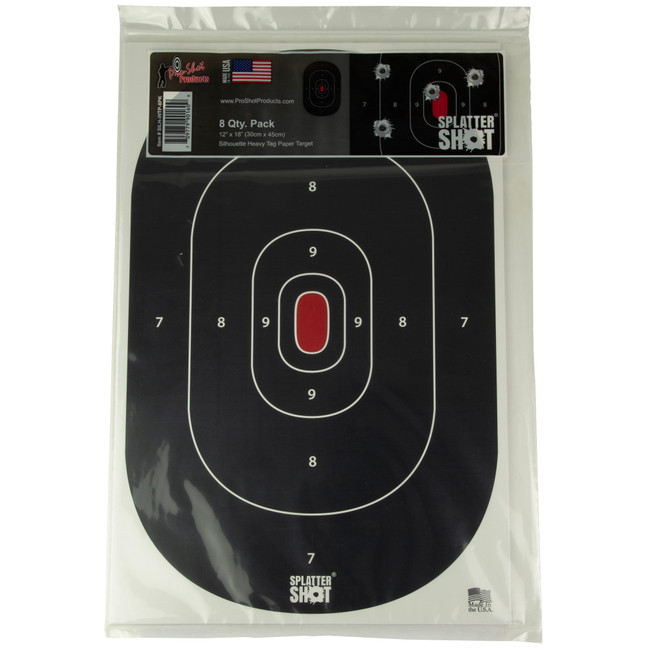 Pro-Shot 12" x 17" Silhouette Target - Tag Paper 8/ct - SILH-INTP-8PK - 709779901609