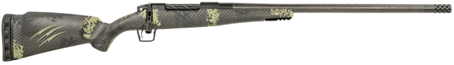 Fierce Firearms ROG300PRC22BF Carbon Rogue  Full Size 300 PRC 3+1 22" Carbon Fiber Hand Lapped/Match Grade Threaded Barrel, Black Cerakote Steel Receiver, Forest Camo Fierce Rogue Carbon Fiber Stock