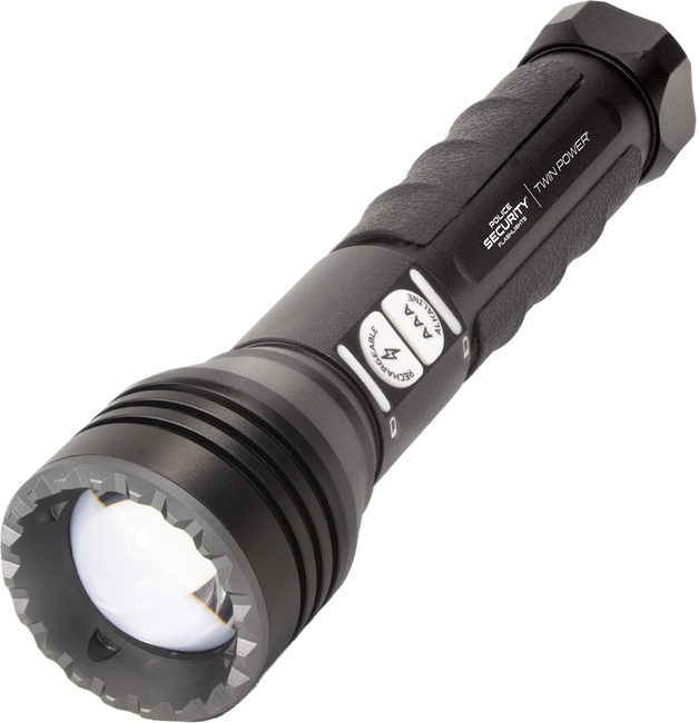 LB Marketing Twin Power Long Throw Flashlight 220/450 Lumens White LED USB-C Rechargeable