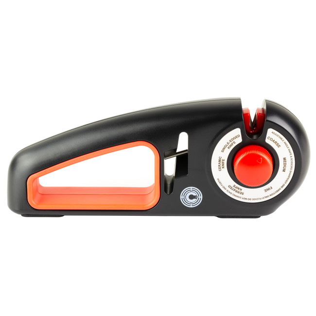 Caliber Gourmet CBGKS1 Knife Sharpener Adjustable Black/Red, Carbide/Ceramic Sharpener