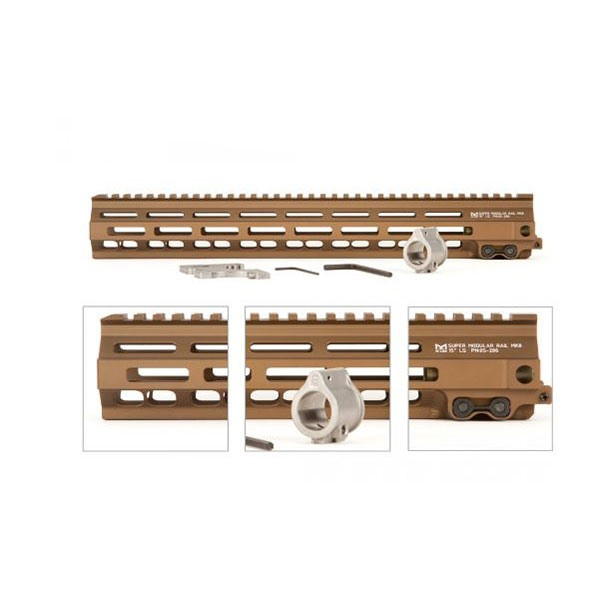 Geissele Automatics 05283S Super Modular Rail MK4 9.30" M-LOK, Desert Dirt Aluminum for AR Platform, Barrel Nut Included