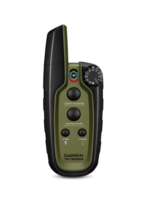 Garmin 0100120550 Sport Pro Handheld Green w/BarkLimiter, LED Beacon Lights, 1-Hand Operation, Water-Resistant Rechargeable Li-ion Up to 3 Dogs .75 Mile Range