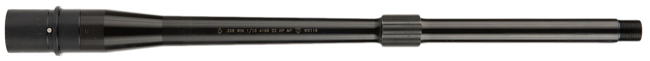 Ballistic Advantage BABL308019PQ Premium Series  308 Win 16" Threaded Hanson Profile, Midlength with Low Pro Gas Block, Black QPQ 4150 Chrome Moly Vanadium Steel, Fits AR-10