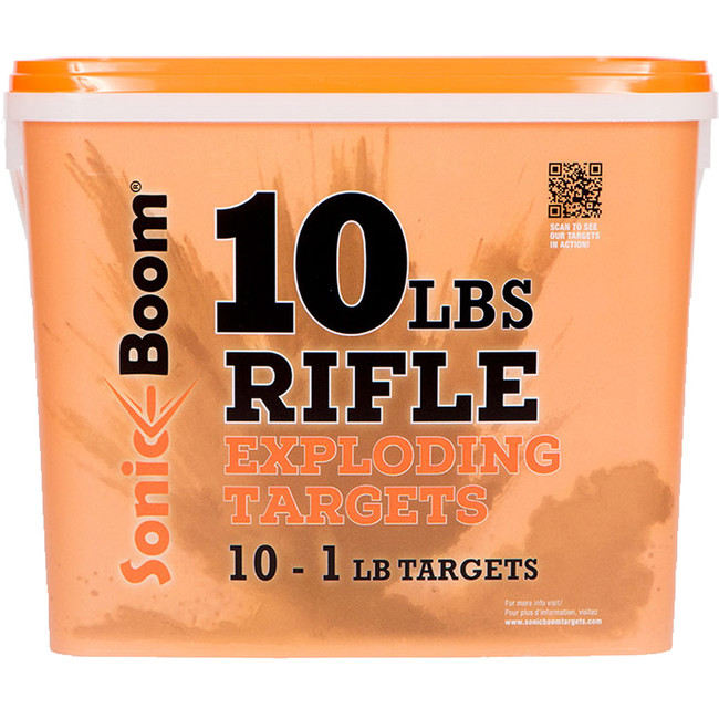 Sonic Boom 1 lb Exploding Rifle Targets 10/ct Bucket - SBT0110P - 091037610935