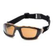 Pyramex Carhartt Carthage Shooting Glasses Black and Tan with Bronze Anti-Fog Lens