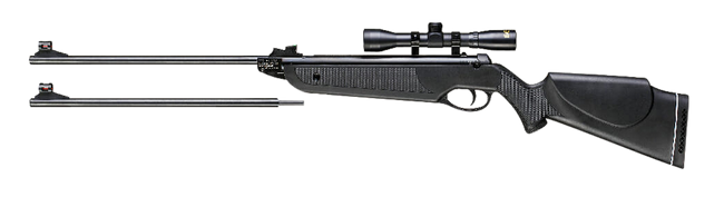 Beeman 1022 Black Club Combo Spring Piston 22 1rd Shot Black Black Receiver Black Scope 4x32mm