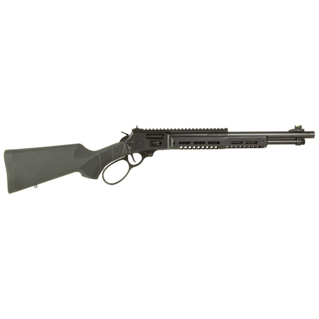 Smith & Wesson 14195 1854 Stealth Hunter 45 Long Colt 8+1 16.30" Black Armornite Threaded Barrel, Black Anodized Aluminum Receiver w/Picatinny Rail, Fixed w/Textured Grip Panels Black Synthetic Stock - 14195 - 022188899306