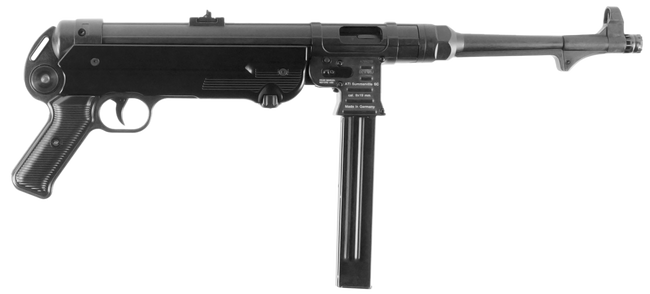GSG GSGGERGMP409X MP40  9mm Luger Caliber with 10.80" Barrel, 25+1 Capacity, Black Metal Finish, Black Polymer Grip
