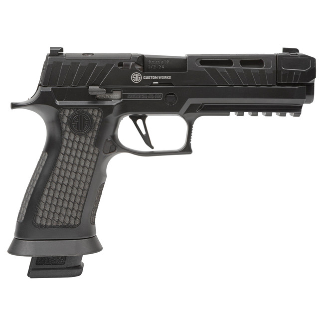 Sig Sauer P320V004 P320  9mm Luger 21+1 4.60" Black Steel Threaded Barrel, Black Cerakote Optic Cut/Serrated Slide, Black Laser Engraved XSeries Grips - P320V004 - 798681677351