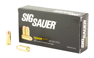 Sig Sauer E10MB150 Elite Ball  10mmAuto 180gr Full Metal Jacket 50 Per Box/20 Case - E10MB150 - 798681516988