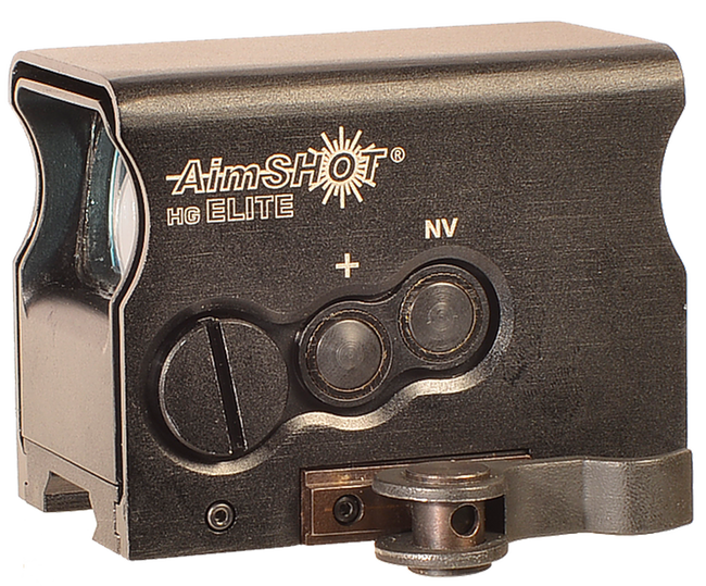 AimShot HGELITEBGREE HG Elite  Black Anodized 1 x 34 mm Green Crosshair Reticle