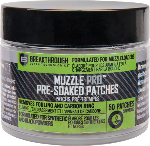 Breakthrough Clean BTMZSCP Muzzle Pro Pre-Soaked Patches 50 - BTMZSCP - 026509082088