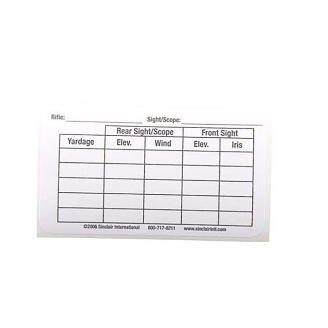SIGHT/YARDAGE LABELS 25 PACK