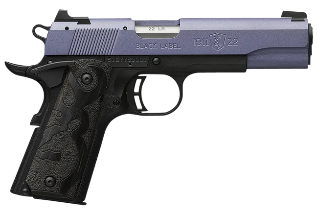Browning 1911 Black Label 22 Long Rifle 4.25 Inch 10 Rounds Crushed Orchid Cerakote Matte Black Frame