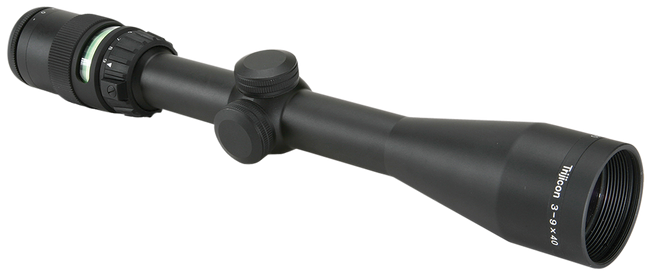 Trijicon 200002 AccuPoint  Black Hardcoat Anodized 3-9x 40mm 1" Tube Illuminated Duplex Crosshair w/Green Dot Reticle