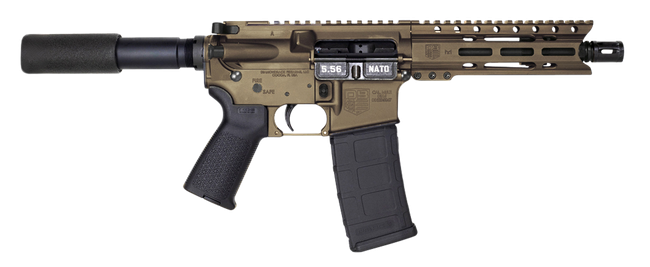 Diamondback DB1912K071 DB15 AR Pistol Carbine Length 5.56x45mm NATO 7" 30+1 Midnight Bronze Buffer Tube Stock