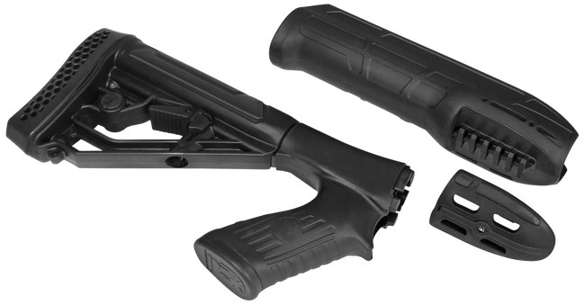 ADAPTIVE TACTICAL AT02000 EX Performance Stock & Forend Black Synthetic, Fits Remington 870 12 Gauge