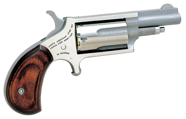 NAA 22M Mini-Revolver 22 WMR Stainless/Rosewood 1.63 in. 5 rd.