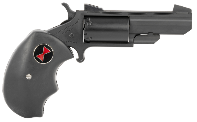 NAA Black Widow Revolver 22 WMR Matte Black w/ Oversized Grip 2 in. 5 rd.