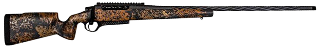 Seekins Precision 0011710157DS Havak PH2 Full Size 6.8 Western 3+1 24" Charcoal Gray Fluted/Threaded Barrel, Black Picatinny Rail Stainless Steel Receiver, Desert Shadow Camo Fixed Synthetic Stock