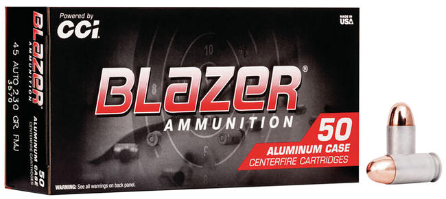 CCI Blazer Pistol Ammo 45 ACP 230 gr. FMJ 50 rd.
