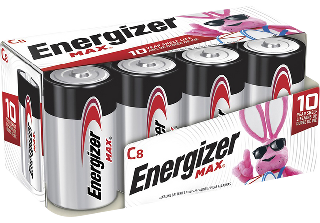 Energizer E93FP8 MAX C Batteries  Alkaline 1.5 Volts, Qty (12) 8 Pack