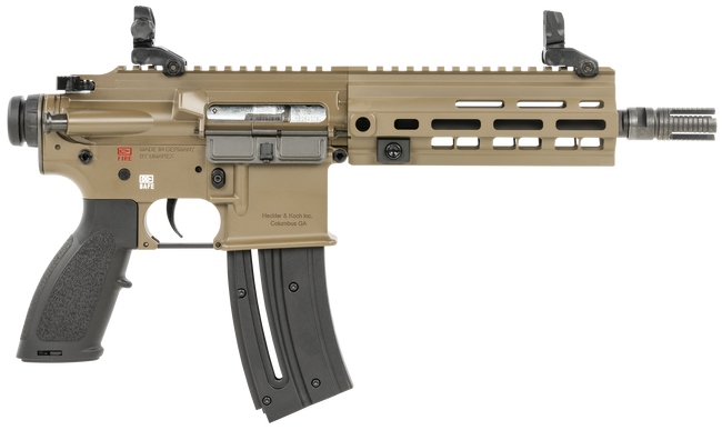 Heckler & Koch HK416 22 Long Rifle 8.5in 10rd Flat Dark Earth Threaded Barrel