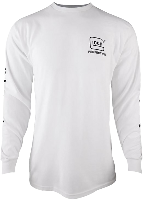 Glock AP96097 Perfection Long Sleeve Tee White Pre-Shrunk Cotton Long Sleeve 3XL