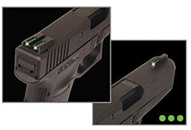 Truglo Tfo Glock 17/19 Low Profile Green Tritium Fiber Optic Sight