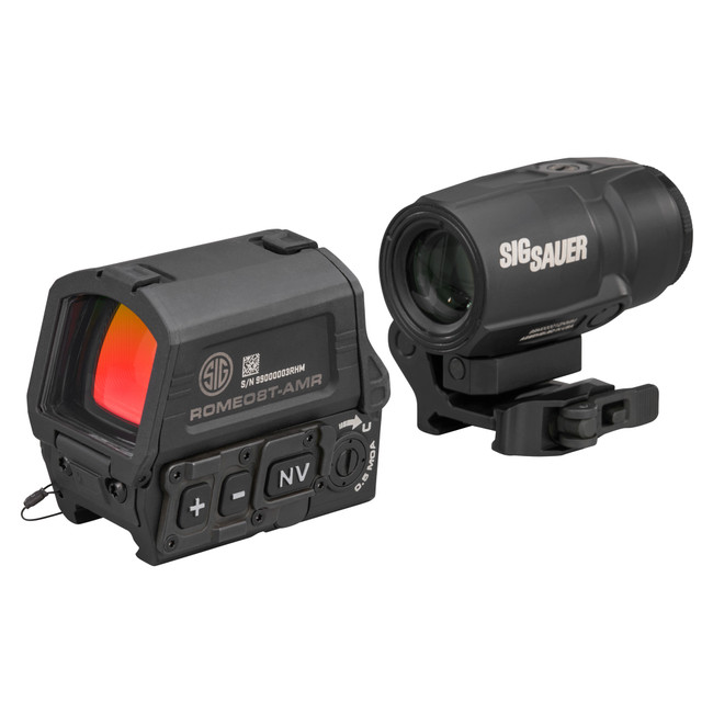 Sig Sauer Romeo8t Amr with Juliet3t Micro Magnifier 1x3x Red Dot Circle Dot 2.0 Reticle