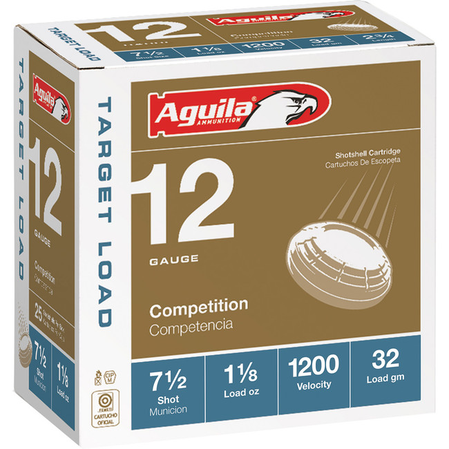 Aguila Target Shotgun Load 12 ga. 2.75 in. 1 1/8 oz. Heavy 7.5 Shot 25 rd.