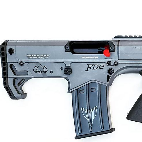 Black Aces Pro Series Bullpup Pump Shotgun - Gray | 12ga | 18.5" Barrel | Barrel Shroud