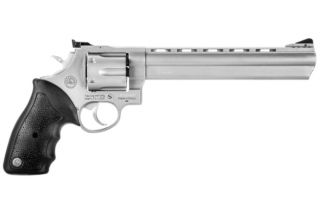 Taurus 44 Revolver - Stainless Steel | .44 Mag | 8.3" Barrel | 6rd | Rubber Grip | Ported Barrel