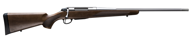 Tikka JRTXA71520MT T3x Hunter Full Size 243 Win 3+1 20" Matte Stainless Fluted Threaded Barrel, Matte Drilled & Tapped Stainless Steel Receiver, Fixed Oiled Walnut Wood Stock, Right Hand