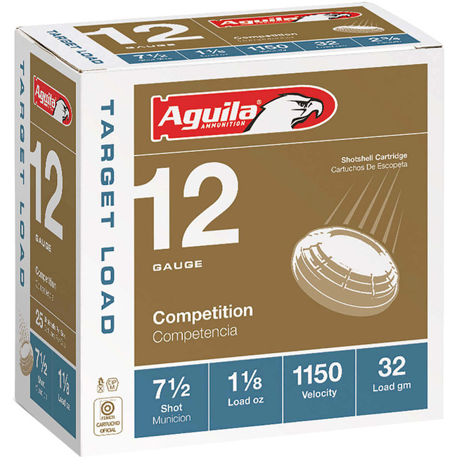Aguila Target Shotgun Load 12 ga. 2.75 in. 1 1/8 oz. Light 7.5 Shot 25 rd.