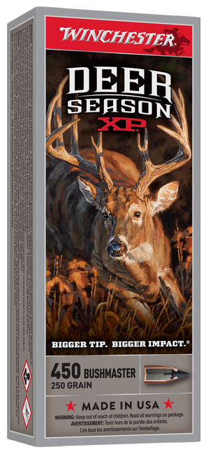 Winchester Ammo X450DS Deer Season XP 450Bushmaster 250gr Extreme Point 20 Per Box/10 Case