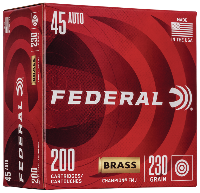 Federal Champion 45 ACP Full Metal Jacket 230 Grain 200 Rounds