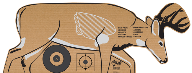 EZ-Aim 6033 Deer Silhouette  Standing Cardboard Crossbow/Rifle/Shotgun Brown/White