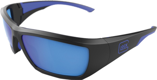 Glock AS41040 Blue Line Tactical Glasses Blue Mirror Lens Black Frame