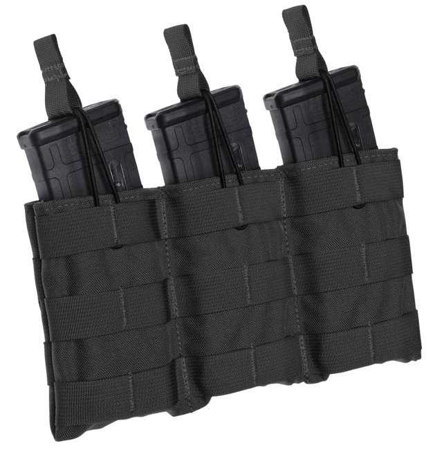 Tacshield T3608BK Speed Load Triple Pistol Triple Black 1000D Nylon                                                                                                                                     