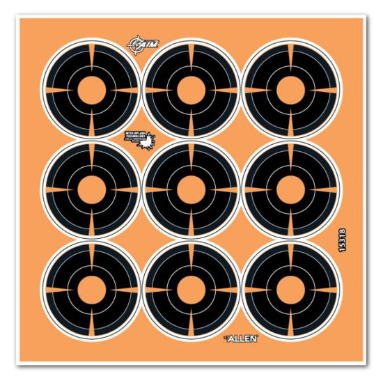 ALLEN EZ AIM ADHESIVE SPLASH 2 BULLSEYE 12PK