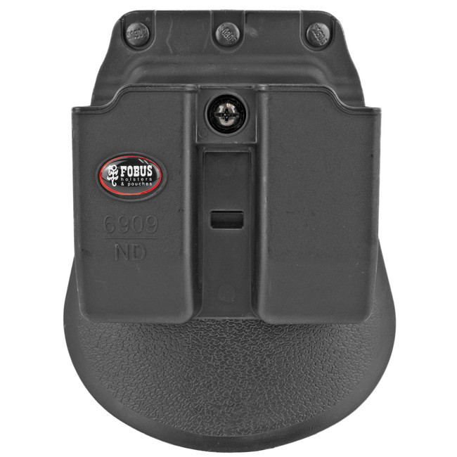 Fobus 6909NDP Double Mag Pouch  Black Polymer Paddle Compatible w/ Double Stack