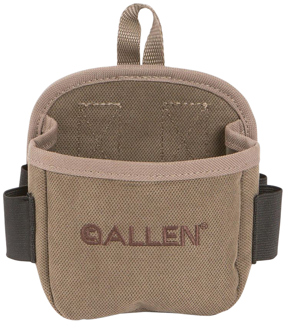 Allen 2203 Select Shell Carrier 25 Shell Box Capacity Tan Canvas w/4 Side Loops, Belt Clip Mount