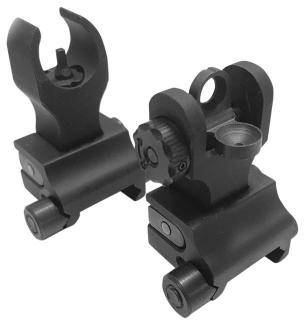 Samson FFSFRSPKG Sight Set  Black Anodized Folding HK Front, A2 Rear for AR-15