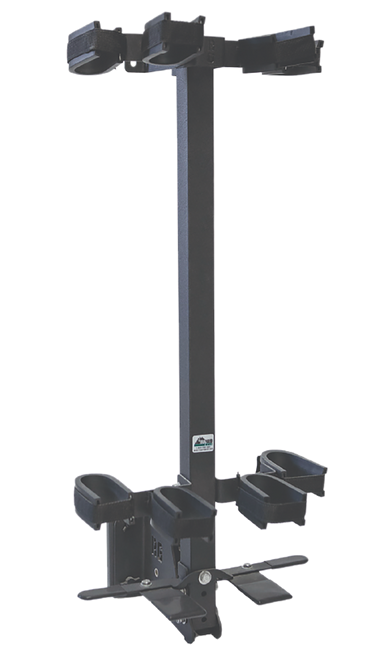 Rugged Gear 11094 Wall Mount Removeable Black Steel Holds 4 Rifle/Shotgun                                                                                                                               